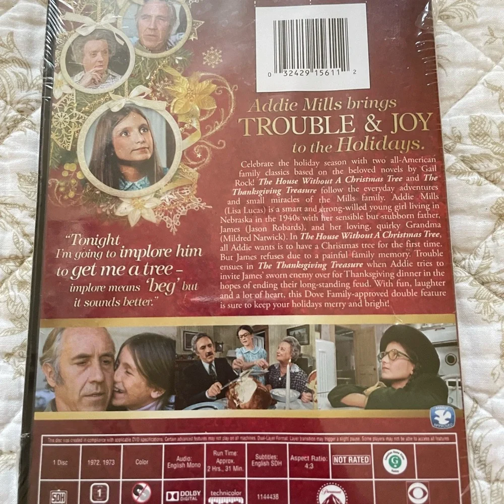Brand new sealed Thanksgiving treasure & The House without a Christmas Tree DVD